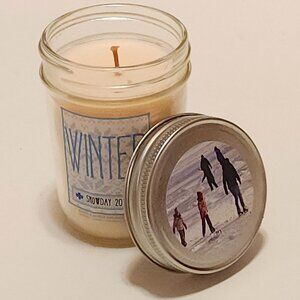 RARE Bath and Body Works Winter Snowday 2013 Mason Jar Candle 170g/6oz.